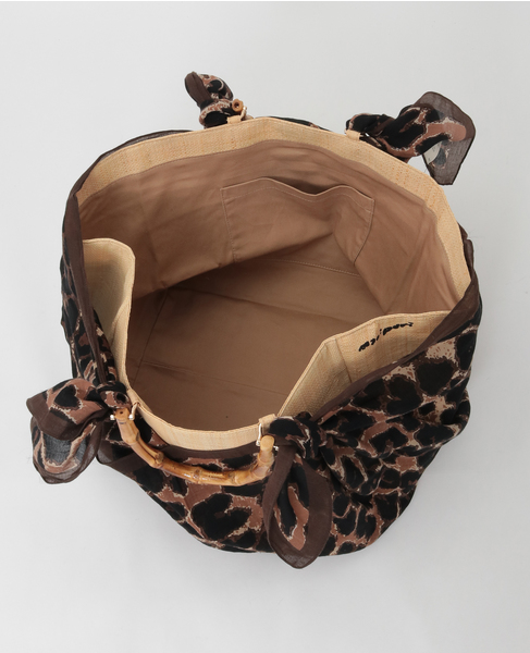 【manipuri/マニプリ】ラフィアシートBIGバッグ(151254201) 詳細画像 レオパード 6