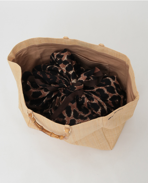 【manipuri/マニプリ】ラフィアシートBIGバッグ(151254201) 詳細画像 レオパード 7