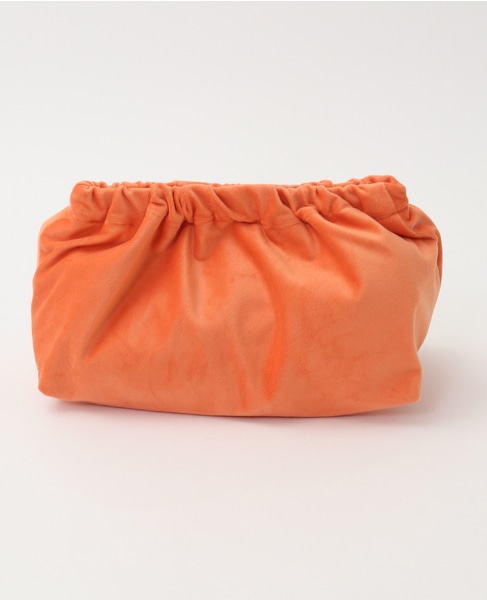 【sorbet island/ソルベ アイランド】p.72-73 Embroidered Veivet Clutch Bag 詳細画像 オレンジ 3