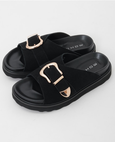 【MOHI/モヒ】バックルベルトサンダル 詳細画像 ブラック 1