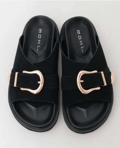 【MOHI/モヒ】バックルベルトサンダル 詳細画像 ブラック 2