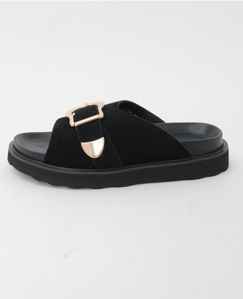 【MOHI/モヒ】バックルベルトサンダル 詳細画像 ブラック 4