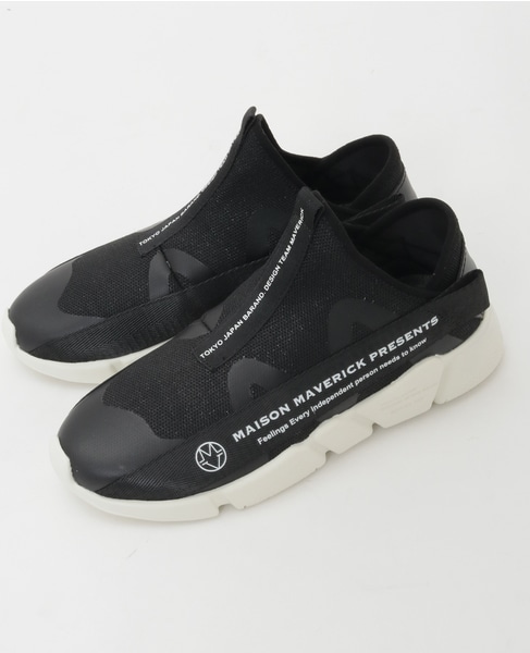 【MAISON MAVERICK PRESENTS】DAD Slip-ons Knit Sneakers 詳細画像 ブラック 1