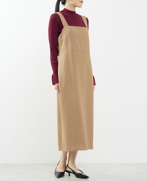 Iラインクラシカルワンピース 詳細画像 ベージュ 3