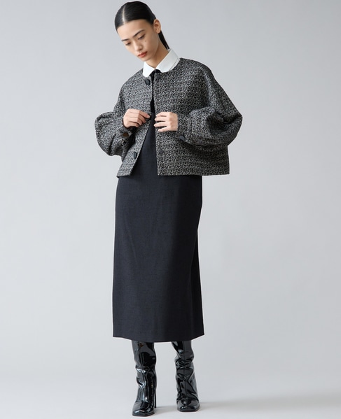 Iラインクラシカルワンピース 詳細画像 ブラック 8