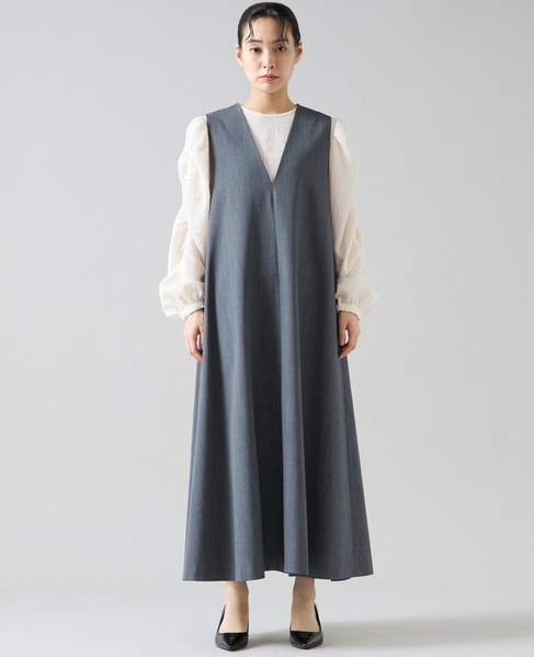 ウールギャバサーキュラージャンスカ 詳細画像 チャコールグレー 1