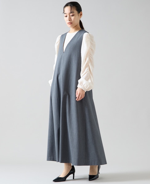 ウールギャバサーキュラージャンスカ 詳細画像 チャコールグレー 2