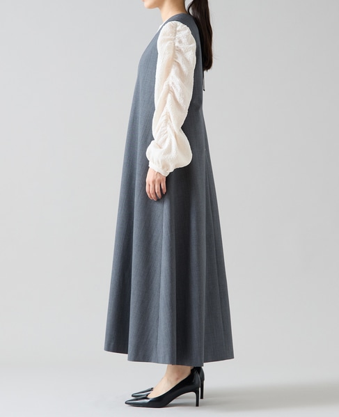 ウールギャバサーキュラージャンスカ 詳細画像 チャコールグレー 3