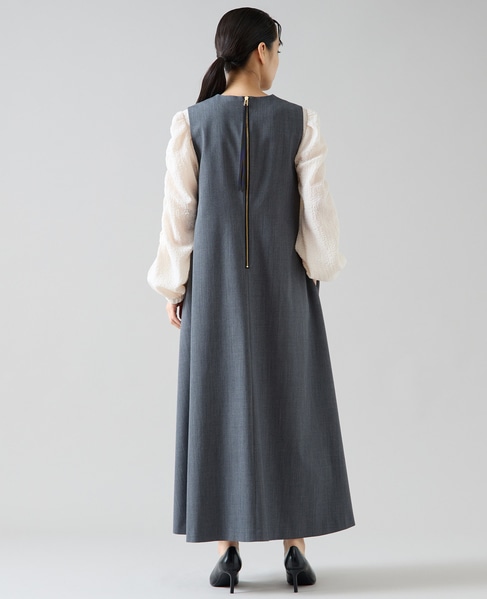 ウールギャバサーキュラージャンスカ 詳細画像 チャコールグレー 4