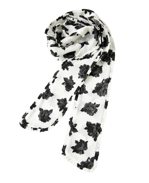 オールドローズプリントボウリボン付きワンピース 詳細画像 オフホワイト 14