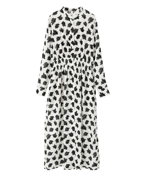 オールドローズプリントボウリボン付きワンピース 詳細画像 オフホワイト 15