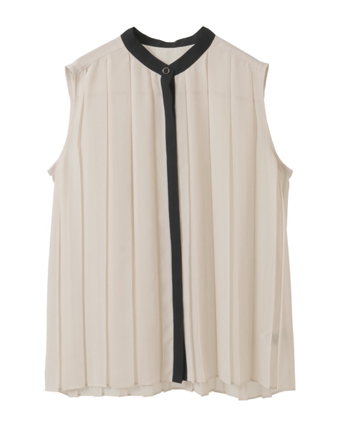 バイカラープリーツトップス 詳細画像 アイボリー 10