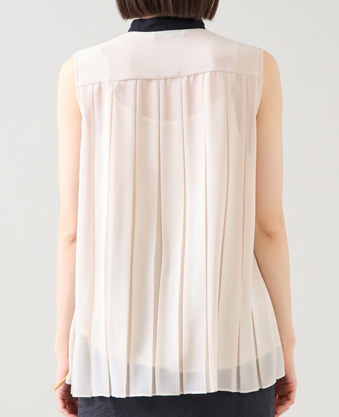 バイカラープリーツトップス 詳細画像 アイボリー 9