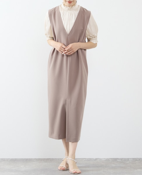 《定番》2wayフリルショートスリーブブラウス 詳細画像 アイボリー 3