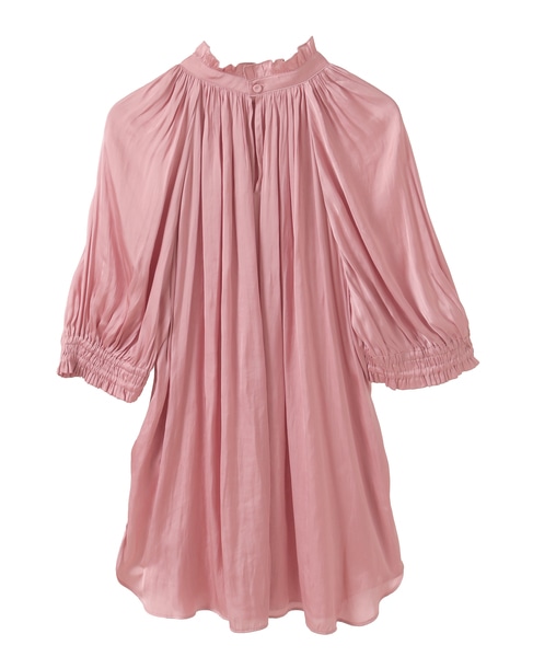 《定番》2wayフリルショートスリーブブラウス 詳細画像 ピンク 3