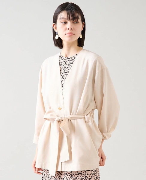 リボンベルトジャケット 詳細画像 アイボリー 1