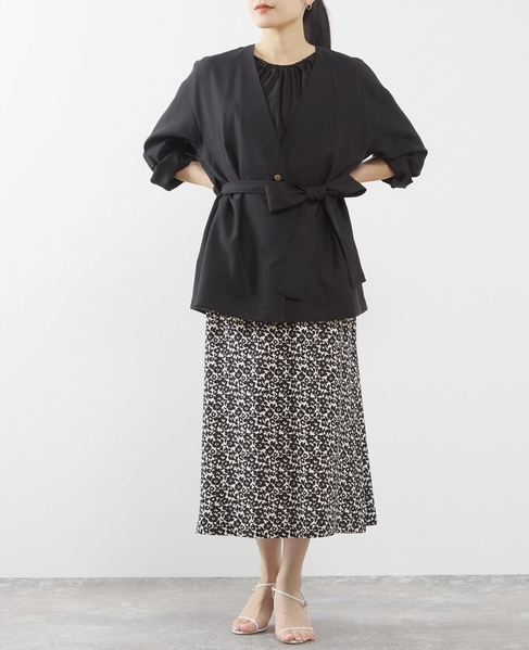 リボンベルトジャケット 詳細画像 ブラック 2