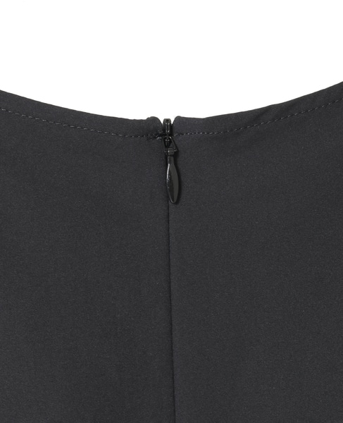 《定番》フリルヘムノースリーブブラウス（セットアップ可） 詳細画像 ブラック 12