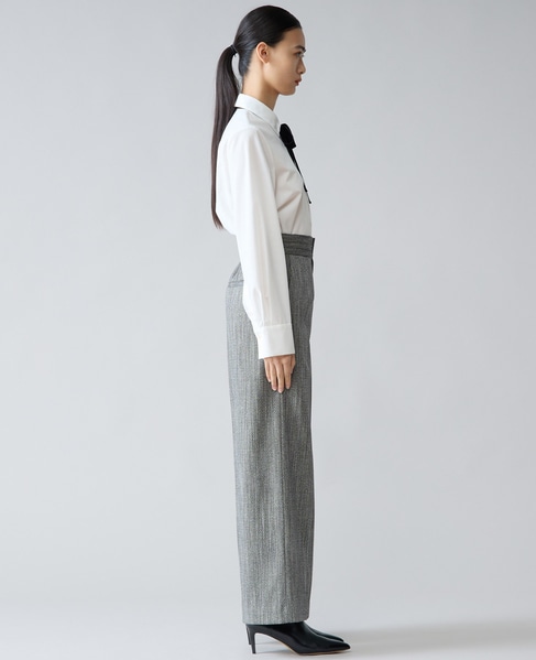 バイカラーリボンシャツブラウス 詳細画像 ホワイト 10