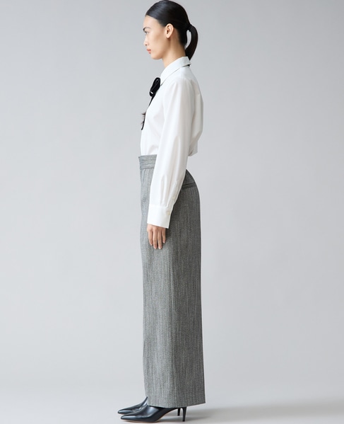 バイカラーリボンシャツブラウス 詳細画像 ホワイト 7