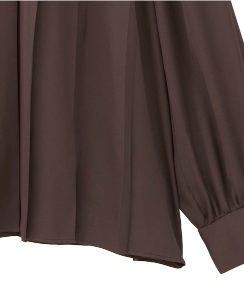 ハイネックプリーツブラウス 詳細画像 ブラウン 5