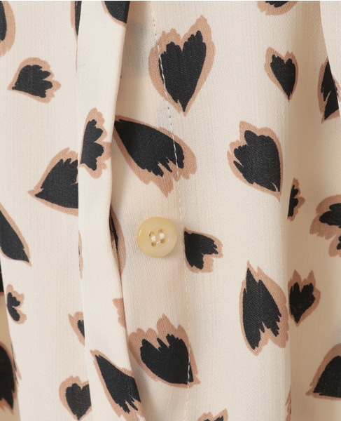 レオパードプリントタックブラウス 詳細画像 アイボリー 12