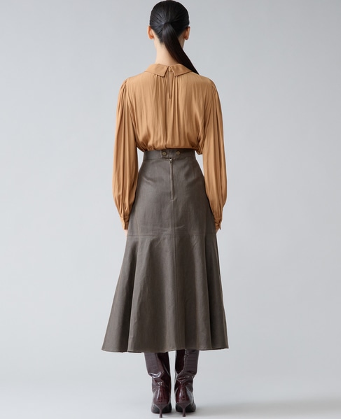 タックカラー付ブラウス 詳細画像 キャメル 6
