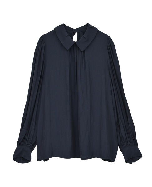 タックカラー付ブラウス 詳細画像 ネイビー 5