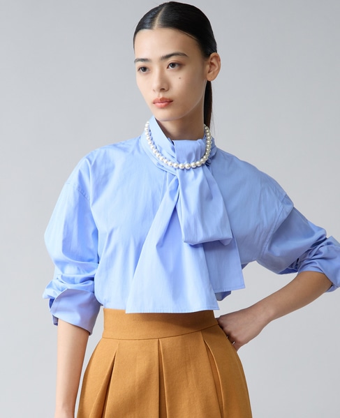 ロングボウタイシャツ 詳細画像 サックス 2