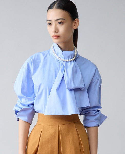 ロングボウタイシャツ 詳細画像 サックス 4