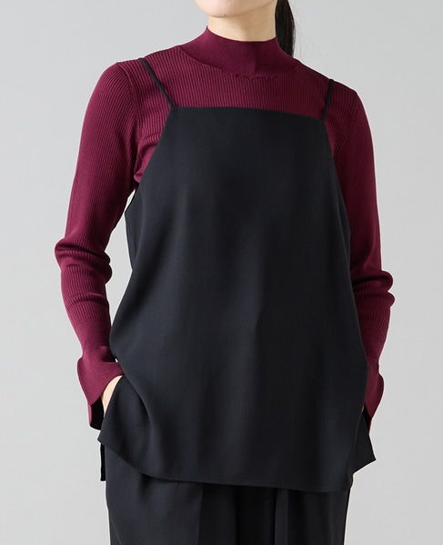 バックサテンキャミソール（セットアップ可） 詳細画像 ブラック 1