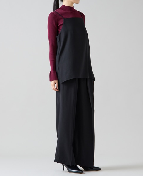 バックサテンキャミソール（セットアップ可） 詳細画像 ブラック 2