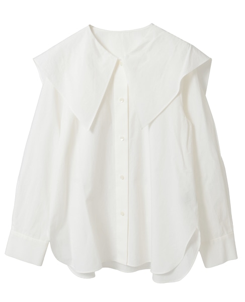 ビッグカラーシャツブラウス 詳細画像 ホワイト 1
