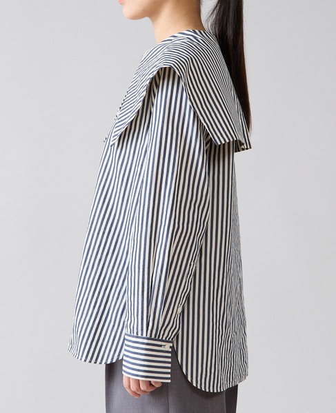 ビッグカラーシャツブラウス 詳細画像 ストライプ 14