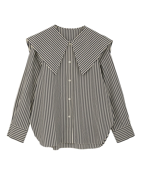 ビッグカラーシャツブラウス 詳細画像 ストライプ 17