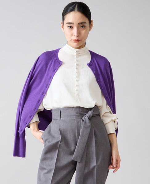 カバーボタンブラウス 詳細画像 アイボリー 8