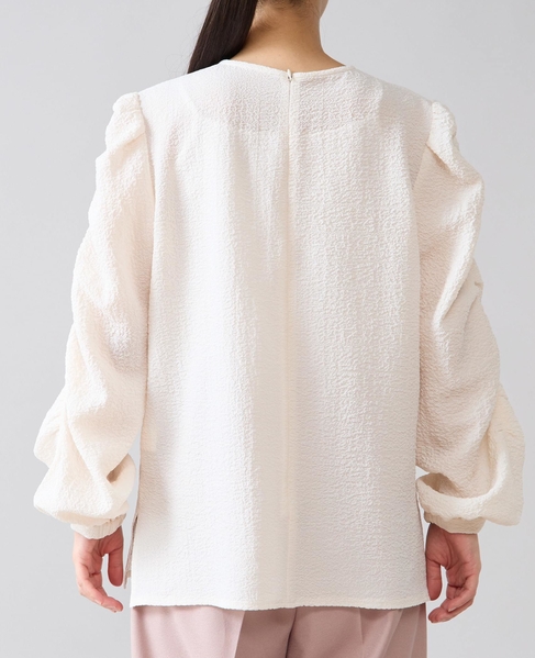 ギャザースリーブブラウス 詳細画像 オフホワイト 11