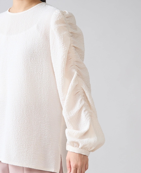 ギャザースリーブブラウス 詳細画像 オフホワイト 12