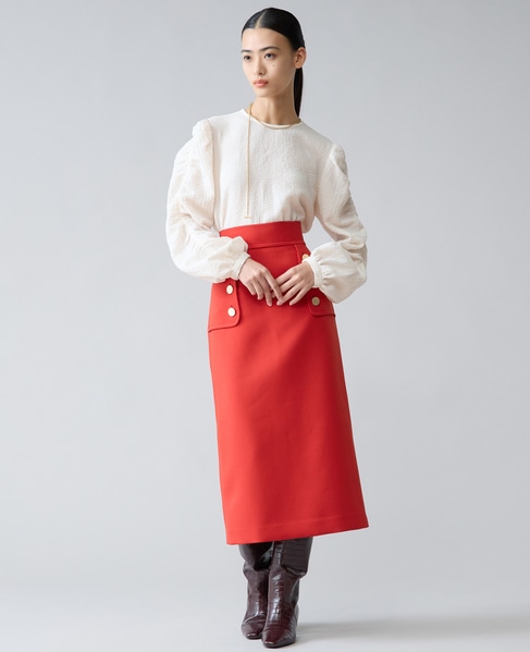 ギャザースリーブブラウス 詳細画像 オフホワイト 5