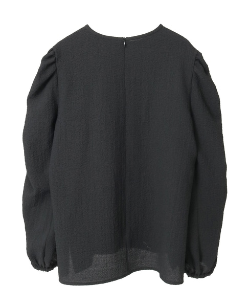 ギャザースリーブブラウス 詳細画像 ブラック 2