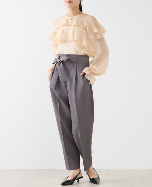  ラップルフリルブラウス 詳細画像 ベージュ 3