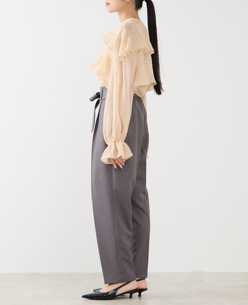  ラップルフリルブラウス 詳細画像 ベージュ 5