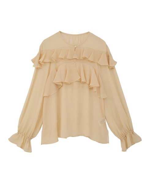  ラップルフリルブラウス 詳細画像 ベージュ 6