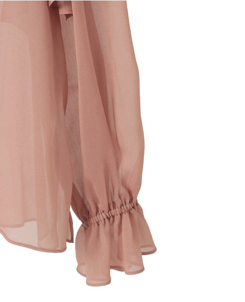  ラップルフリルブラウス 詳細画像 オレンジベージュ 4