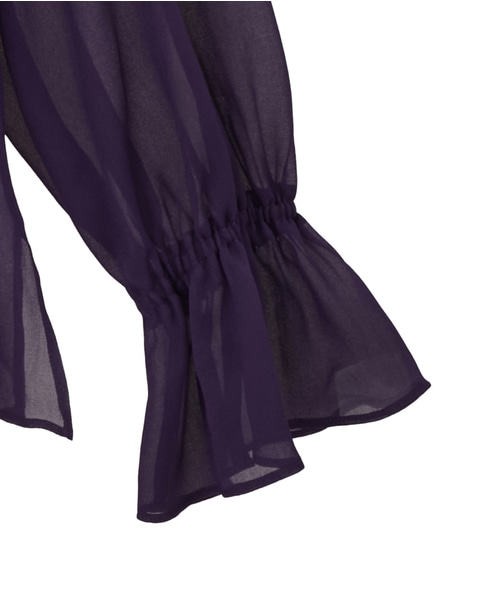  ラップルフリルブラウス 詳細画像 パープル 14