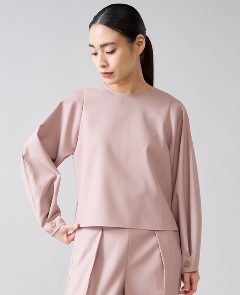 スリーブボタンブラウス 詳細画像 ピンク 1