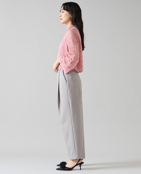 ハイネックレースブラウス 詳細画像 ピンク 6