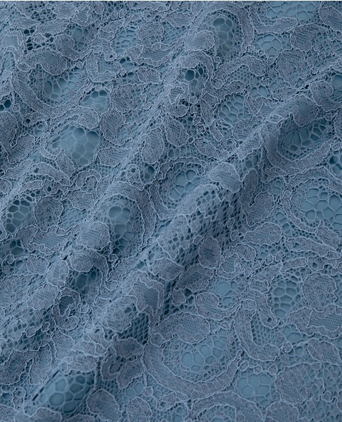 ハイネックレースブラウス 詳細画像 ブルー 7