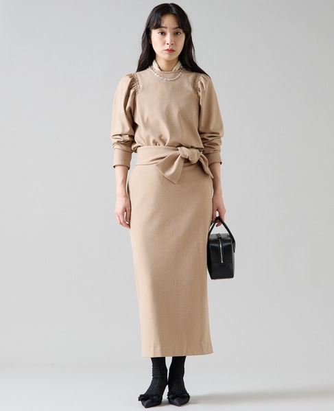 シャーリングパフブラウス 詳細画像 ベージュ 2