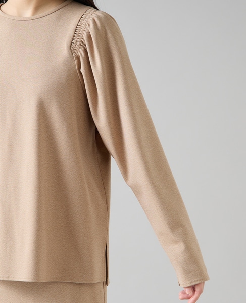 シャーリングパフブラウス 詳細画像 ベージュ 8